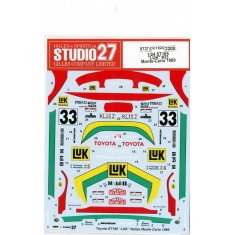 1/24 Toyota Celica GT-FOUR ST165 "LUK" #33 Monte-Carlo 1989 Decals for Aoshima kit