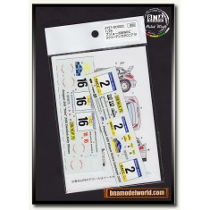 Decals - 1/24 PEUGEOT 206 WRC CATALUNYA/SWEDISH 2001 for Tamiya #24221
