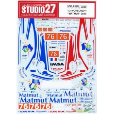 Decals for 1/24 Porsche 911 GT3R "Matmut" #76 IMSA 2010 for Fujimi kit #123905