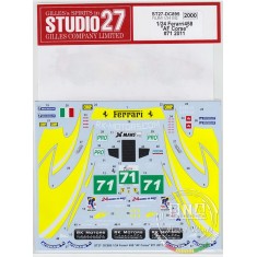 1/24 Ferrari 458 GTC "AF Corse" #71 Le Mans 2011 Decals for Fujimi kit #123912