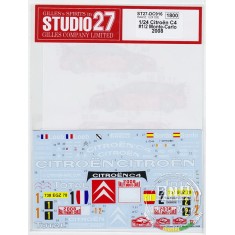 1/24 Citroen C4 #1/2 Monte Carlo 2008 Decals for Heller kit