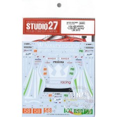 1/24 Ferrari 458 "LUXURY Racing" #58/59 Le Mans (LM) 2012 Decals for Fujimi #123912 kit