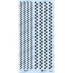 Chequered line Decal: Black [2mm, 3mm]
