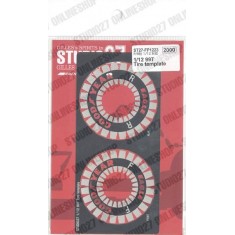 1/12 Type 99T Tyres Template for Platz/Beemax kits