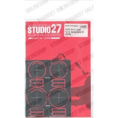 1/24 Group C Car Tyre Template Type D