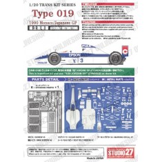 1/20 Type 019 Monaco/Japanese GP Conversion set for Tamiya #20032