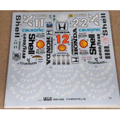 1/12 McLaren MP4/6 Full Sponsor Decal for Tamiya kit