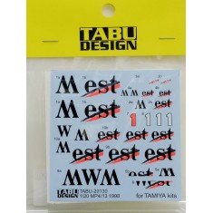 1/20 McLaren Mercedes MP4/13 1998 Option Decals for Tamiya kit