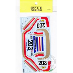 Decals for 1/24 Porsche 961 #203 LM 1987 for Tamiya kit #24320