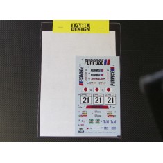 1/24 McLaren F1-GTR "Purpose" #21 Fuji 1000km 1999 (Long Tail) Decals for Fujimi kit