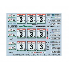 1/24 Celica TA64 Ivory Coast Rally Option 1983 1985 1986 Decal