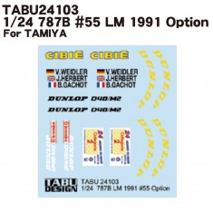 1/24 Mazda 787B #55 Le Mans 1991 Option Decals for Tamiya Kit