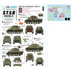 1/35 British Sherman Firefly Units NWE 1944-45 Decal for Mk IC Hybrid Mk VC