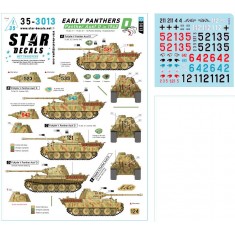 1/35 Early Panthers Decal - Ausf D in 1943. Pz.Abt. 51, 52, Panther Abt. GD