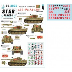 1/35 Tigers in France '44 Decal #2 - 2. Kompanie / s.Pz-Abt. 101. Tiger I late