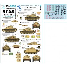 1/35 German Panzer III Units Italy 1943-45 Decal for Pz III N Flamm Bef III