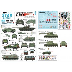 Decals for 1/35 Tanks & AFVs in Bosnia #4 - HVO (Croat) M-84, BRDM-2 2S1, M-60P, M53/70
