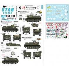 Decals for 1/35 Korean War - US Artillery #1 M7 & M7B1 Priest 105mm HMC