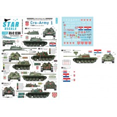 Decals for 1/35 Cro-Army Vol.1. Croatian T-55 Tanks 1991-92