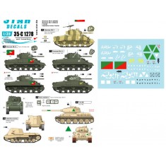 Decals for 1/35 Middle East in 1950s: Egypt Shermans & T-34 Tank Markings