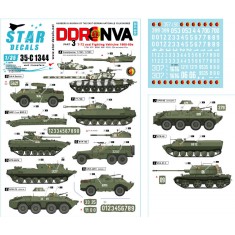 Decal for 1/35 DDR-NVA #3. East Germany - T-72 & AFVs 60-80s Smaller Numbers, Insignia