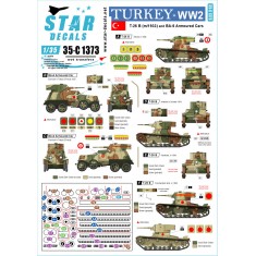 Decals for 1/35 Turkey in WWII. Markings for T-26 and BA-6 1930-40s