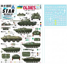 Decals for 1/35 War in Ukraine # 13. Ukrainian T-62M, BTR-60BP, BMP-1