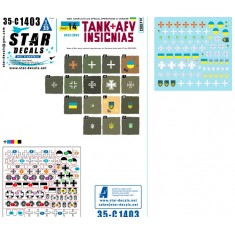 Decals for 1/35 War in Ukraine # 14. Generic Ukrainian Tank and AFV insignia 2022-23