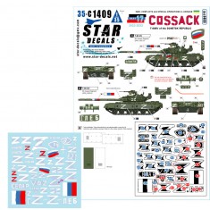 1/35 T-80BV Tank Decals - Donetsk Republic 6th Cossack Regiment, War in Ukraine #17 (2022-23)