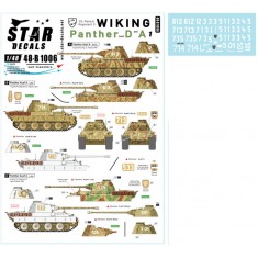 Decals for 1/48 Wiking #1 Panthers of SS-Panzer Reg. 5 Ausf D and Ausf A in 1944