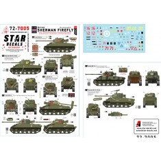 1/72 British Sherman Firefly Decal - Mk Ic Hybrid and Mk Vc
