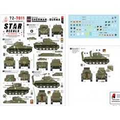 1/72 Sherman in Burma Decal - British/Commonwealth Sherman Mk V (M4A4)
