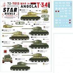 1/72 War in Angola #1 Decal - T-34/85 MPLA/FAPLA, 1970s-80s