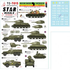 1/72 Bush War Africa Decal - T-34-85M, T-55, BTR-152, ZSU-23-4 and BRDM-2