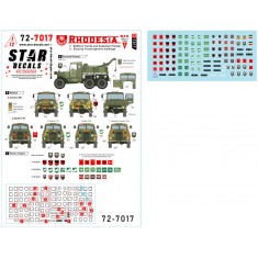 1/72 Rhodesia #2 Decal - Security Forces Bedford MK/RL and Scammell Markings