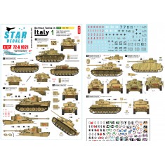 Decals for 1/72 German Tanks in Italy #1. Sicily 1943 Tiger I, StuG III F/8, PzKpfw III 