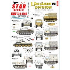 1/72 1. Skijager Division. T-34 m/41, 43, StuG III Ausf G RSO/1 Grille Ausf H Kubelwagen