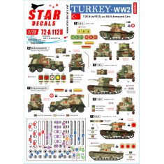 Decals for 1/72 Turkey in WWII. Markings for T-26 and BA-6 1930-40s