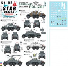 Decals for 1/72 Ordnungs Polizei #1 ADGZ 8x8 Armoured Car Anti Partisan & Security