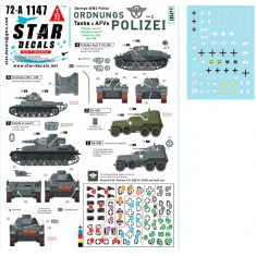 Decals for 1/72 Ordnungs Polizei #2 Tanks & Armoured Cars Anti Partisan & Security
