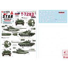 1/72 War in Ukraine Decal #23 - Russian T-72B3 in Ukraine, Obr 2012 and 2016