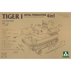 1/35 Tiger I Initial Production SdKfz.181 PzKpfw.VI Ausf.E sPzAbt.502 (4in1)