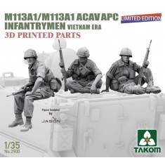 1/35 Vietnam War M113A1/M113A1 ACAV APC Infantrymen (3 figures)
