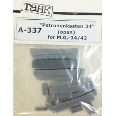1/35 Ammo Boxes 34 (open) for German Machine Gun MG-34/42 Belt with Cartridges