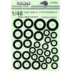 1/48 WWII RAAF A Type Roundels Decals