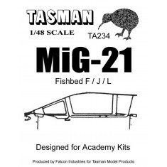 1/48 Mikoyan-Gurevich MiG-21 Fishbed F/J/L Canopy for Academy kits