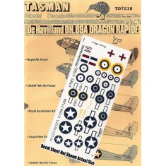 1/72 RAF/RAAF/RNZAF/USAAF 8th DH.89A Dragon Rapide Decals