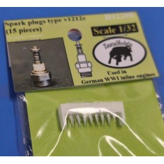 1/32 Spark Plugs Type v1212c used in WWI German Inline Engines (15pcs)