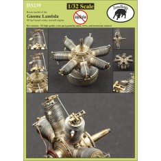 1/32 Gnome Lambda 80 hp French Rotary Aircraft Engine