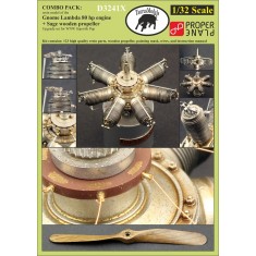 1/32 Sopwith Pup Oberursel U.0 Early Engine and Garuda Wooden Propeller for Wingnut Wings